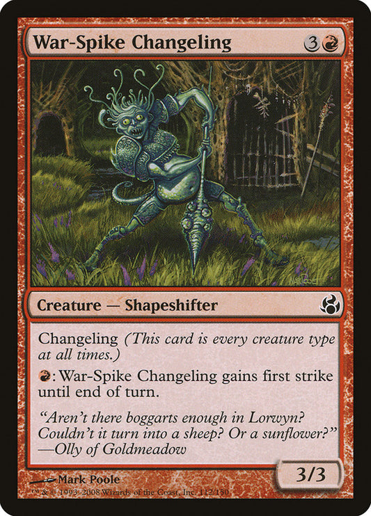 MTG Card Title: War-Spike Changeling MOR/112