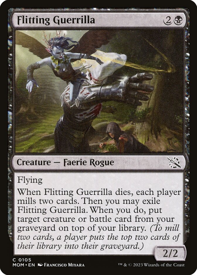 MTG Card Title: Flitting Guerrilla MOM/105