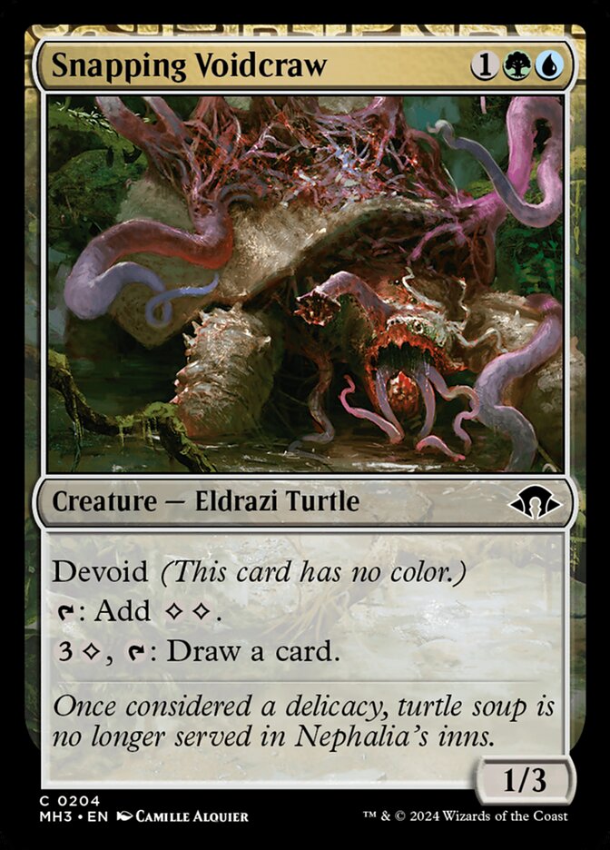 MTG Card Title: Snapping Voidcraw MH3/204