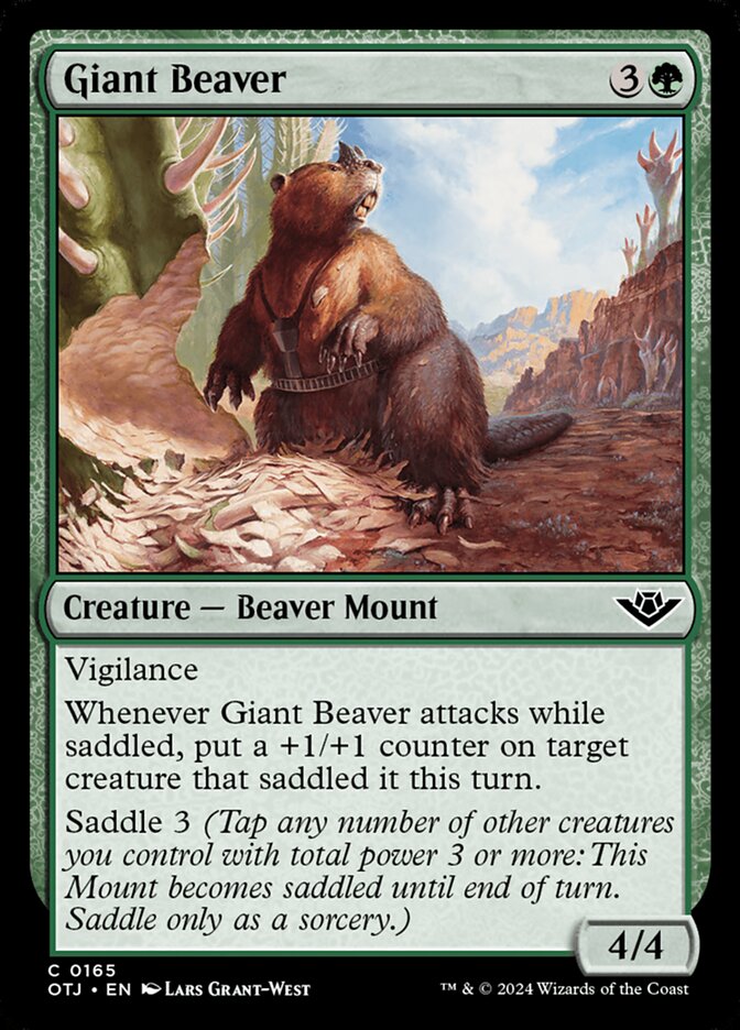 MTG Card Title: Giant Beaver OTJ/165