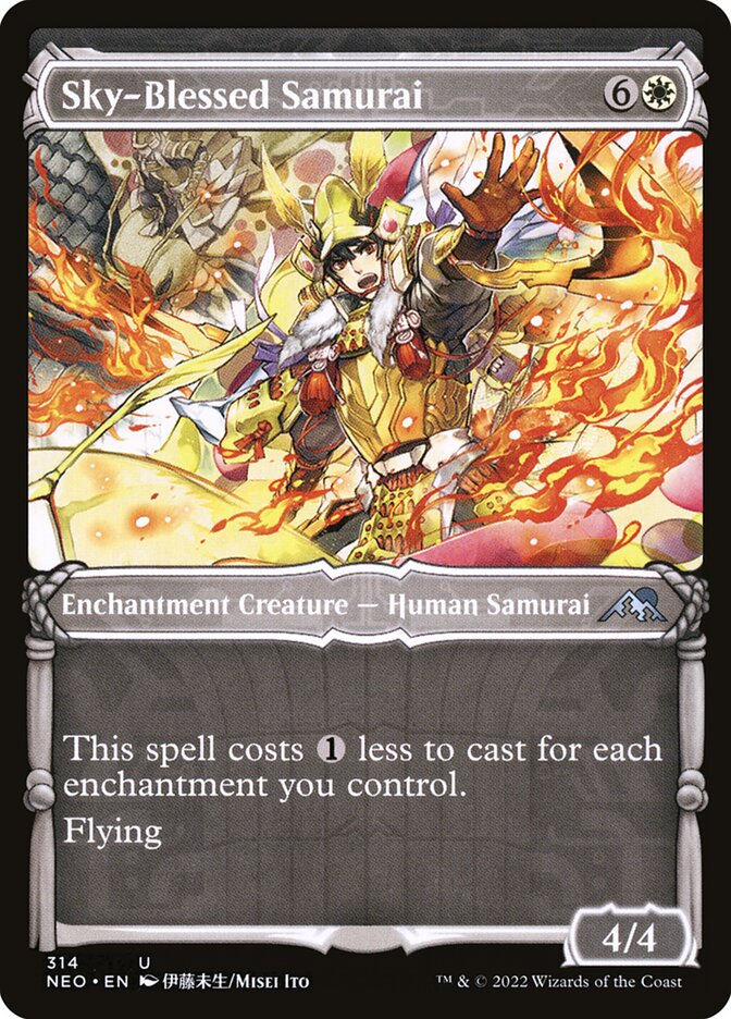 MTG Card Title: Sky-Blessed Samurai NEO/314