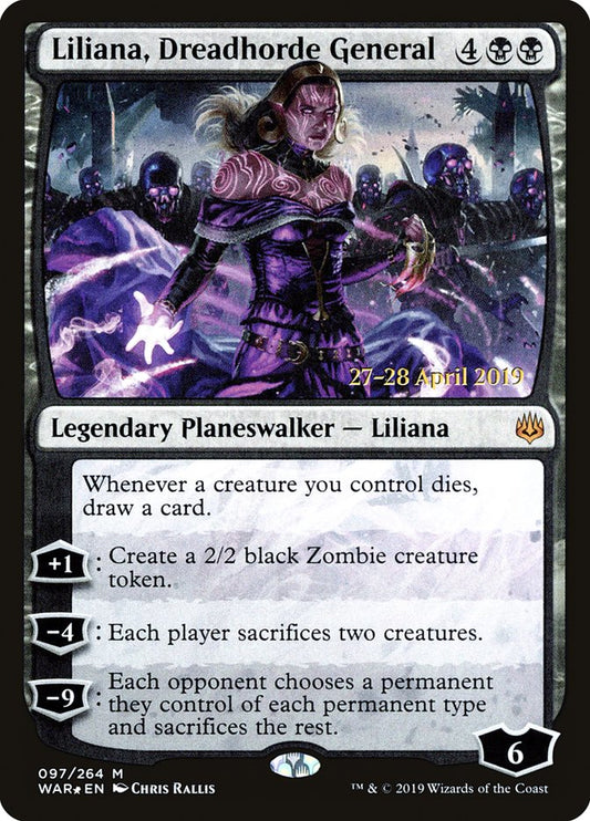 MTG Card Title: Liliana, Dreadhorde General PWAR/97s