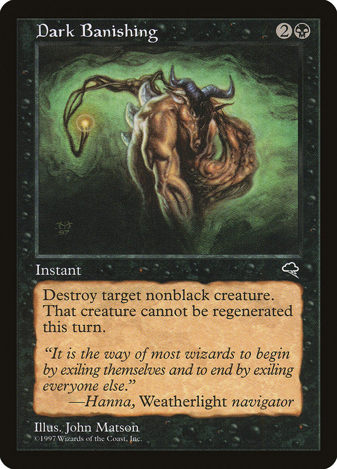 MTG Card Title: Dark Banishing TMP/117