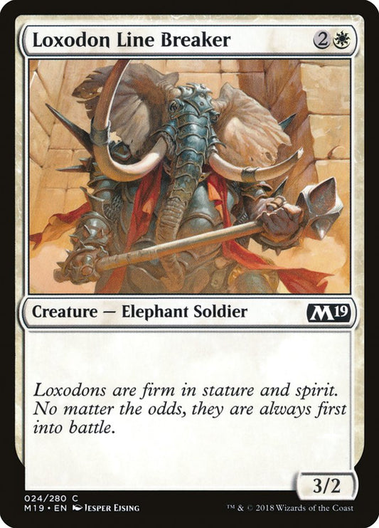 MTG Card Title: Loxodon Line Breaker M19/24