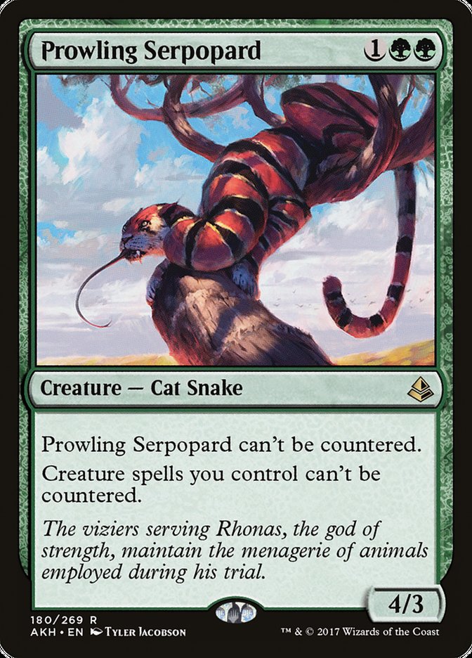 MTG Card Title: Prowling Serpopard AKH/180