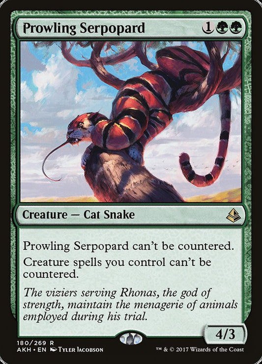 MTG Card Title: Prowling Serpopard AKH/180