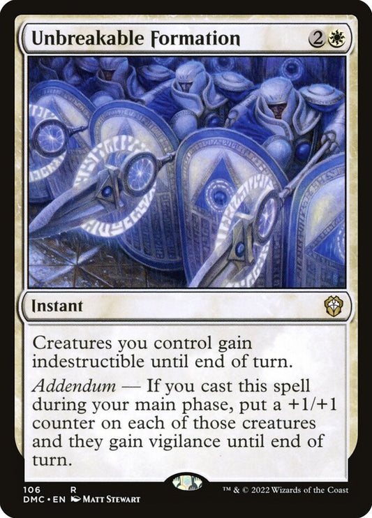 MTG Card Title: Unbreakable Formation DMC/106