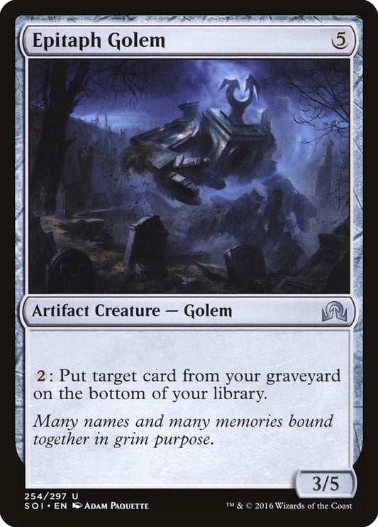 MTG Card Title: Epitaph Golem SOI/254