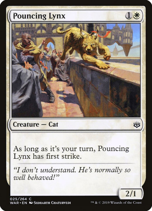 MTG Card Title: Pouncing Lynx WAR/25