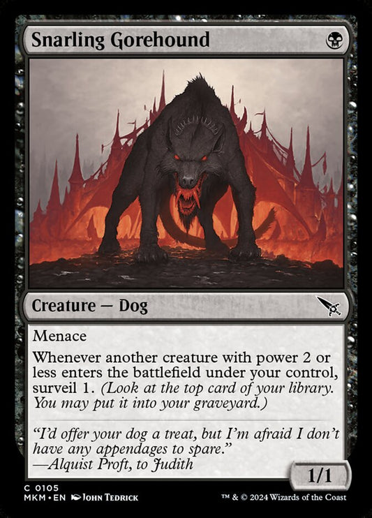 MTG Card Title: Snarling Gorehound MKM/105