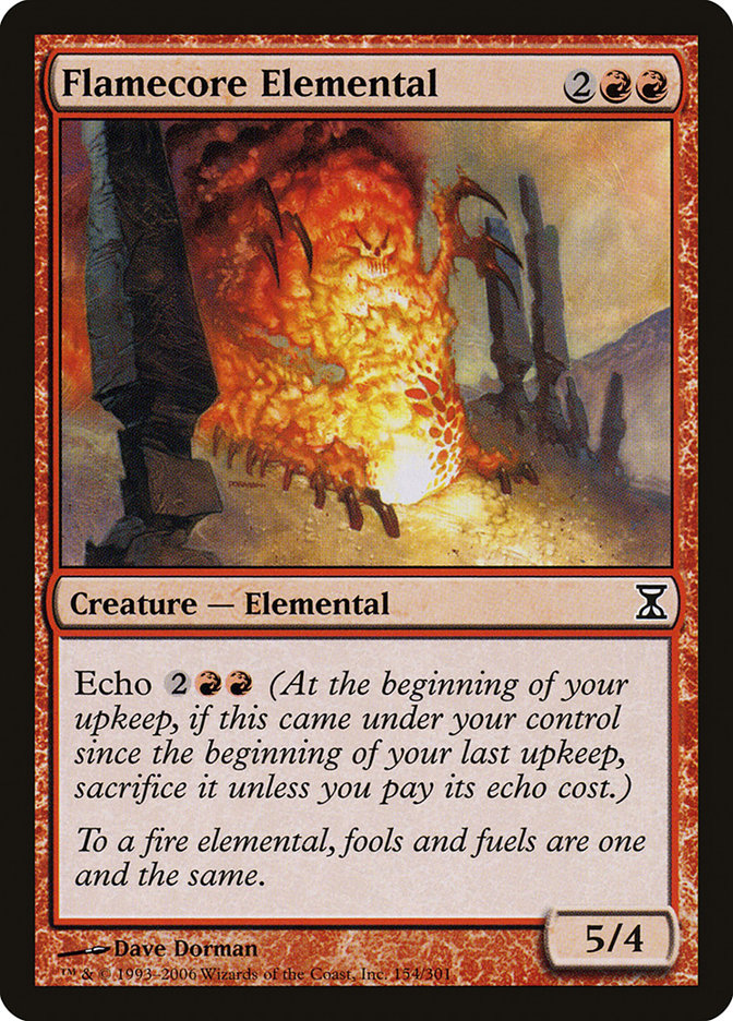 MTG Card Title: Flamecore Elemental TSP/154
