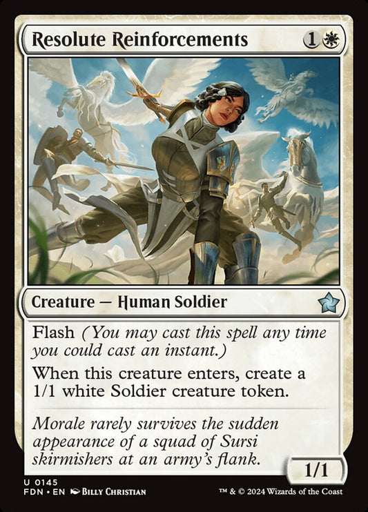 MTG Card Title: Resolute Reinforcements FDN/145