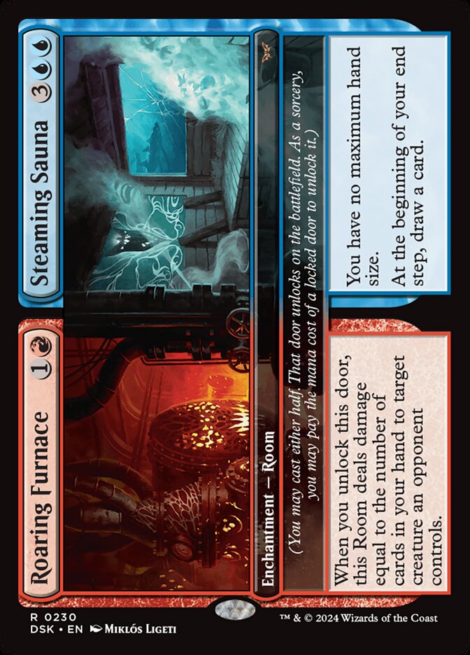 MTG Card Title: Roaring Furnace // Steaming Sauna DSK/230