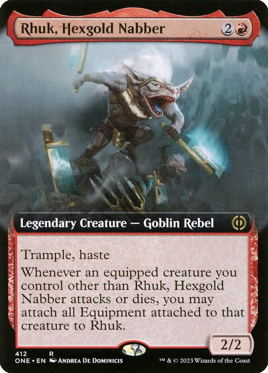 MTG Card Title: Rhuk, Hexgold Nabber ONE/412