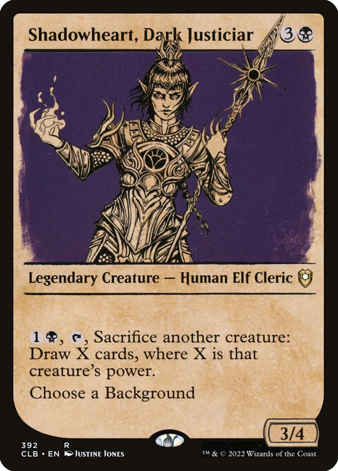 MTG Card Title: Shadowheart, Dark Justiciar CLB/392