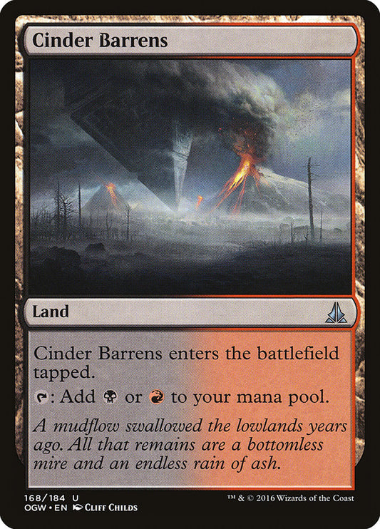 MTG Card Title: Cinder Barrens OGW/168