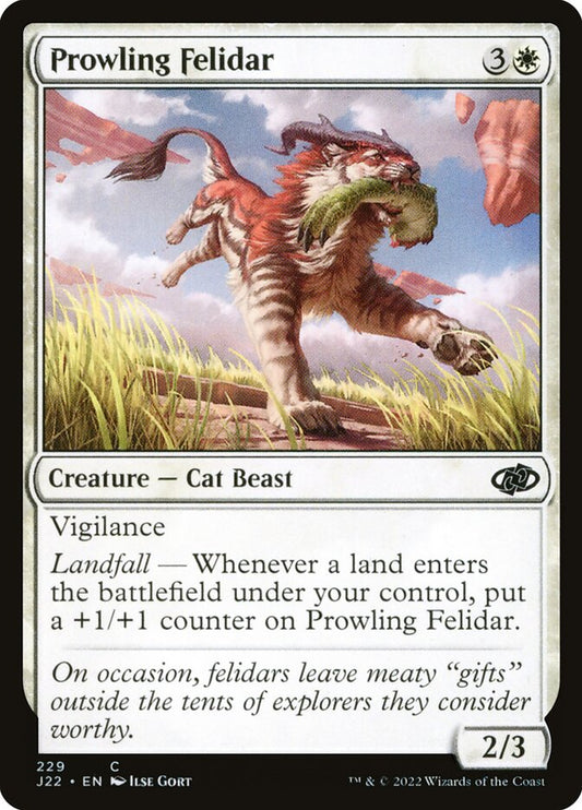 MTG Card Title: Prowling Felidar J22/229
