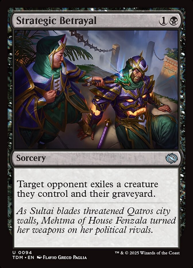 MTG Card Title: Strategic Betrayal TDM/94