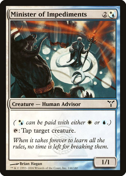MTG Card Title: Minister of Impediments DIS/144