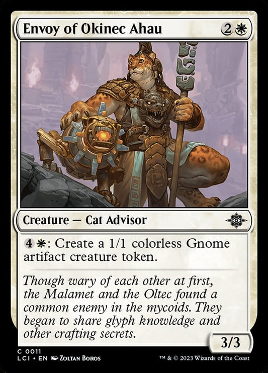 MTG Card Title: Envoy of Okinec Ahau LCI/11