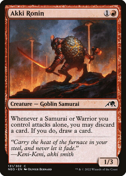 MTG Card Title: Akki Ronin NEO/131