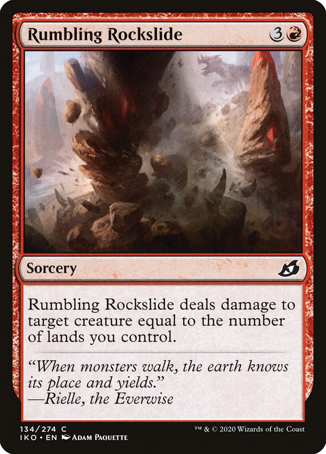 MTG Card Title: Rumbling Rockslide IKO/134