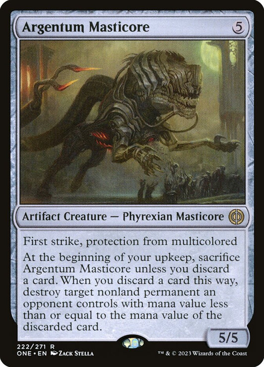 MTG Card Title: Argentum Masticore ONE/222