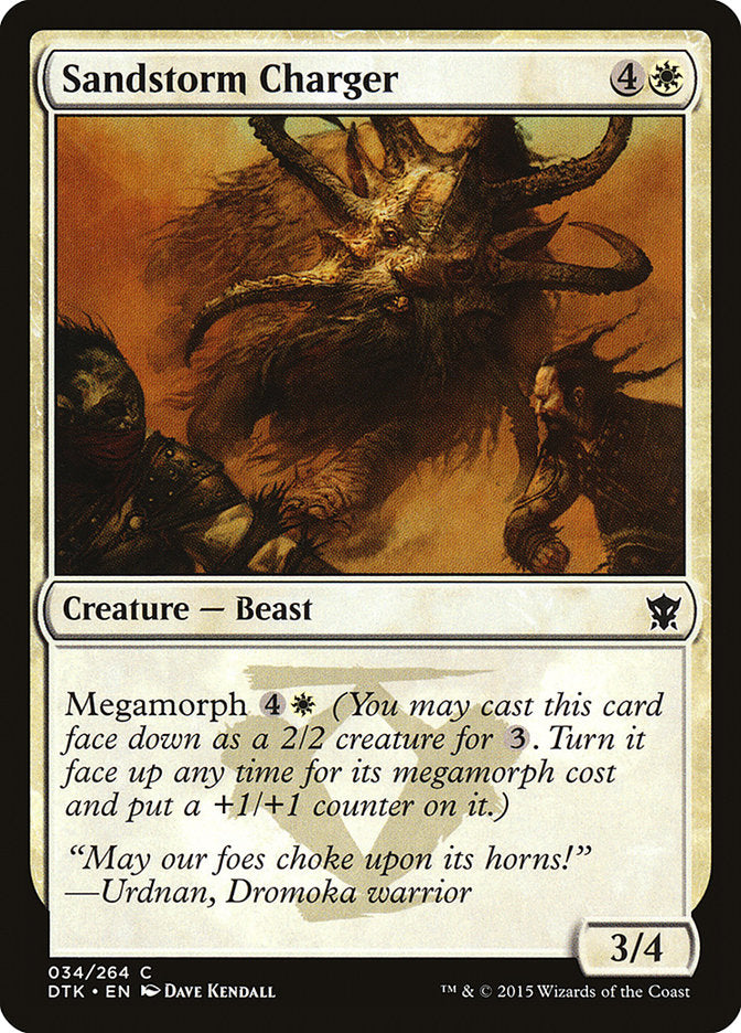 MTG Card Title: Sandstorm Charger DTK/34