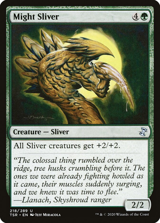 MTG Card Title: Might Sliver TSR/218