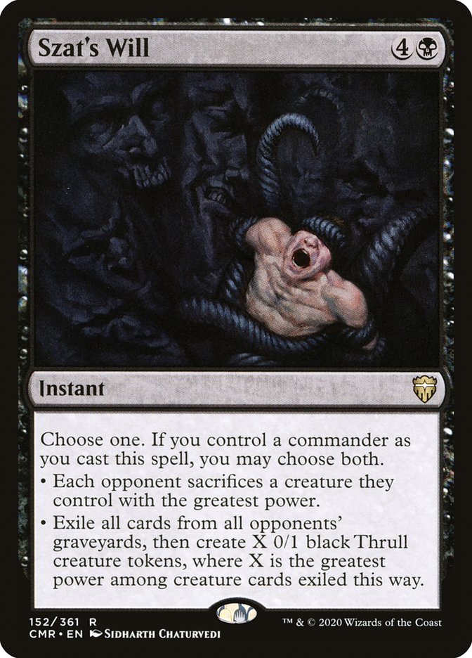 MTG Card Title: Szat's Will CMR/152