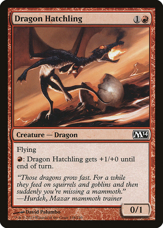 MTG Card Title: Dragon Hatchling M14/138