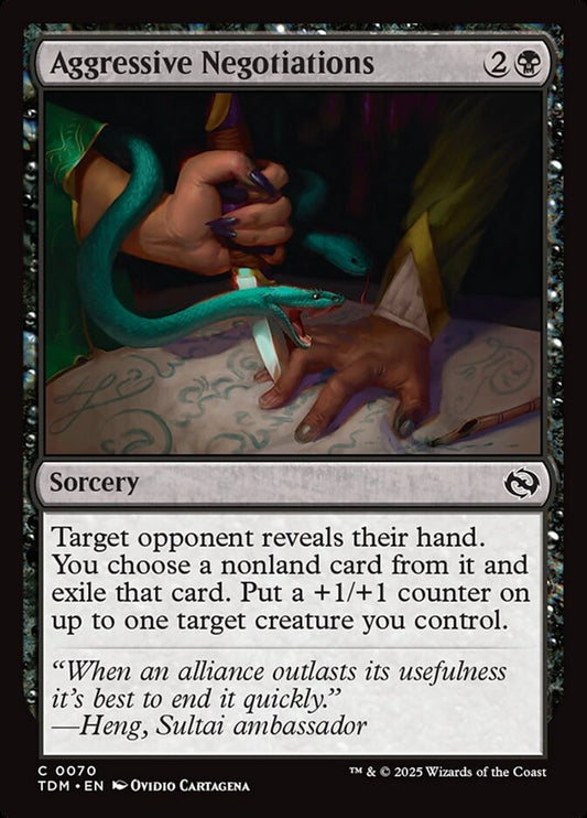 MTG Card Title: Aggressive Negotiations TDM/70
