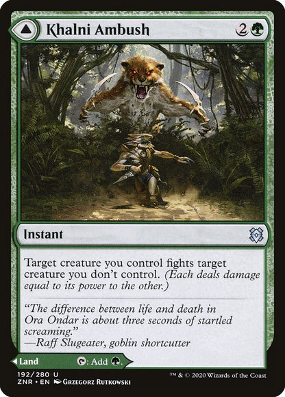 MTG Card Title: Khalni Ambush // Khalni Territory ZNR/192