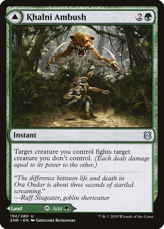 MTG Card Title: Khalni Ambush // Khalni Territory ZNR/192