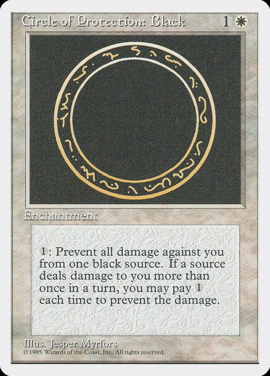 MTG Card Title: Circle of Protection: Black 4ED/14
