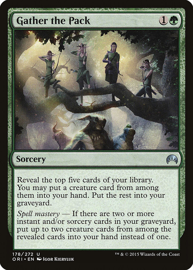 MTG Card Title: Gather the Pack ORI/178