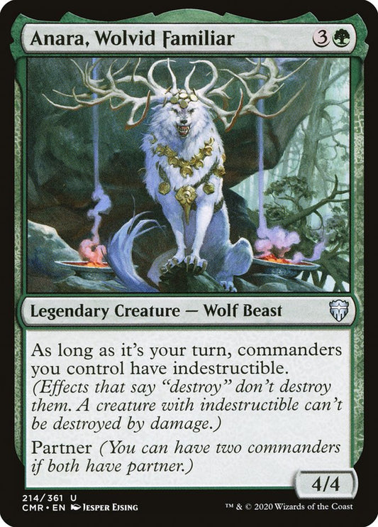 MTG Card Title: Anara, Wolvid Familiar CMR/214
