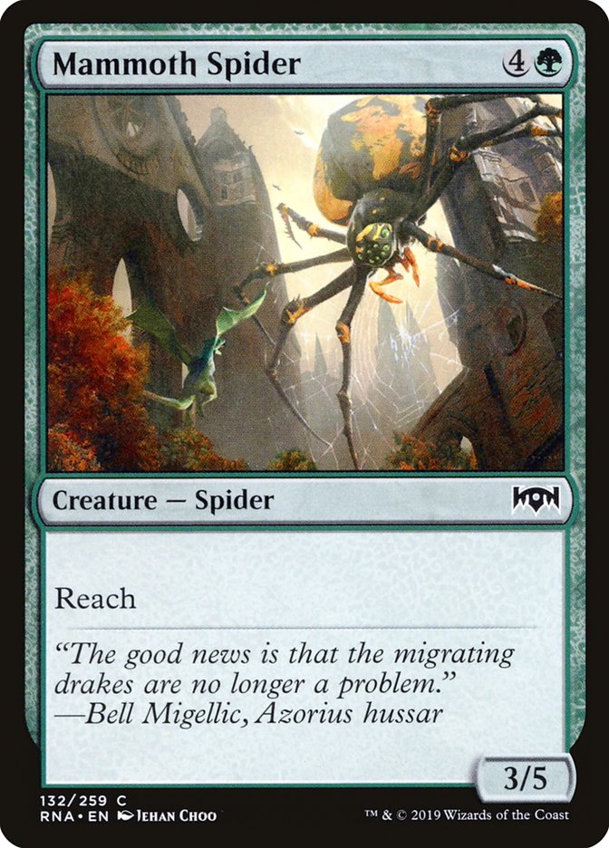 MTG Card Title: Mammoth Spider RNA/132