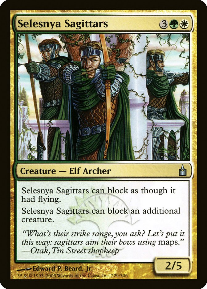 MTG Card Title: Selesnya Sagittars RAV/229
