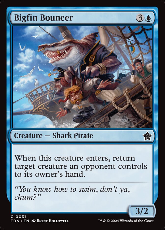 MTG Card Title: Bigfin Bouncer FDN/31