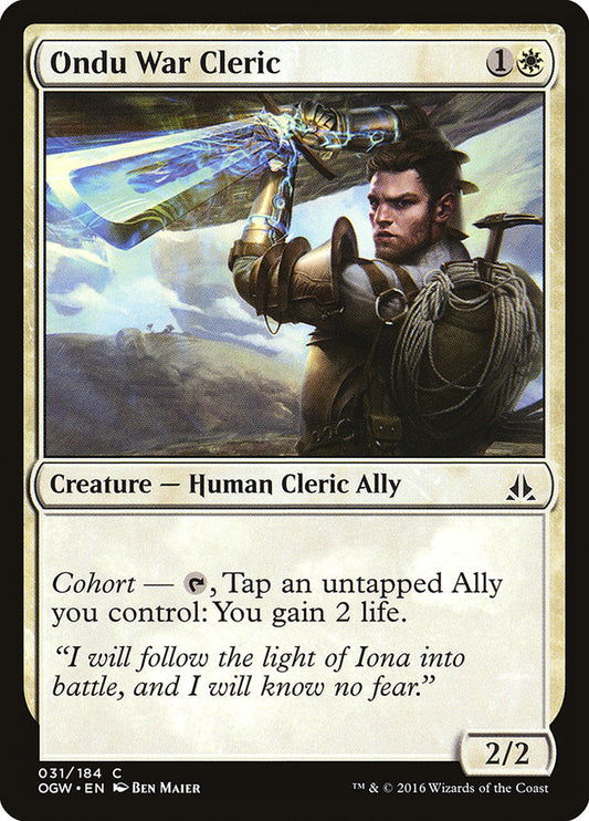 MTG Card Title: Ondu War Cleric OGW/31