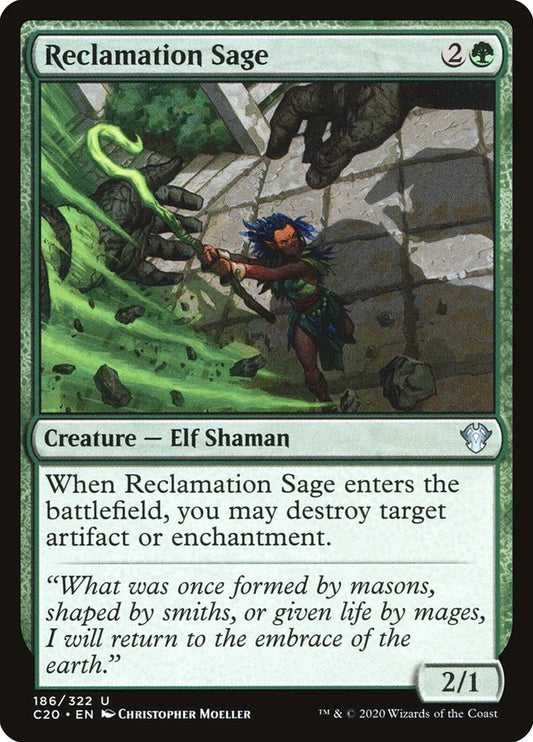 MTG Card Title: Reclamation Sage C20/186