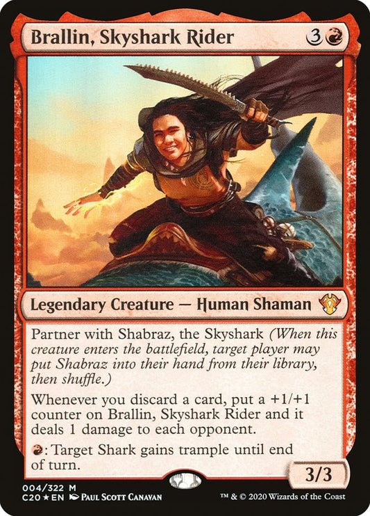 MTG Card Title: Brallin, Skyshark Rider C20/4