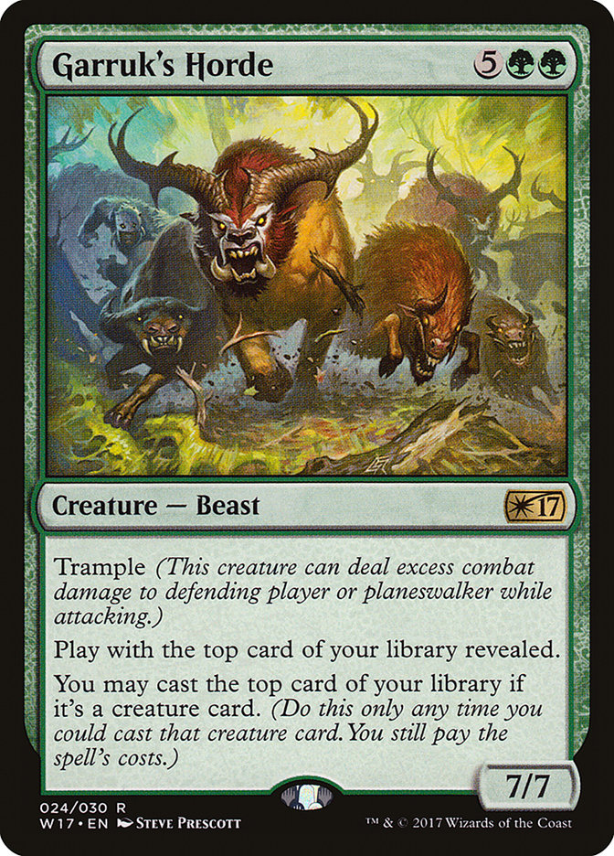 MTG Card Title: Garruk's Horde W17/24
