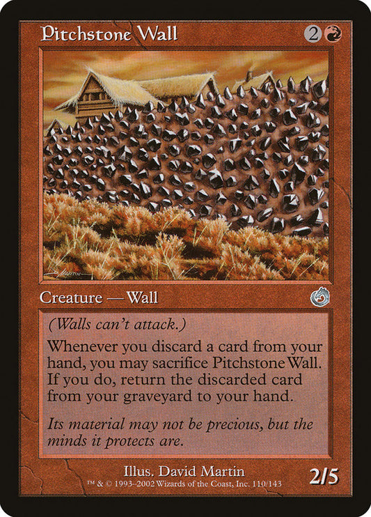 MTG Card Title: Pitchstone Wall TOR/110