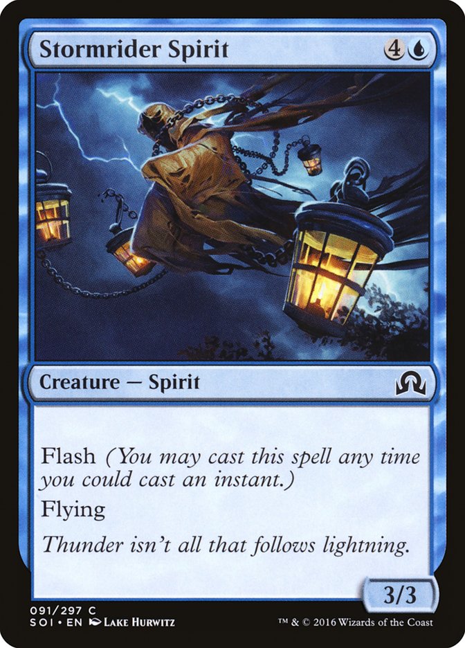 MTG Card Title: Stormrider Spirit SOI/91