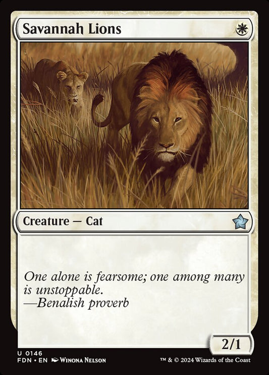 MTG Card Title: Savannah Lions FDN/146
