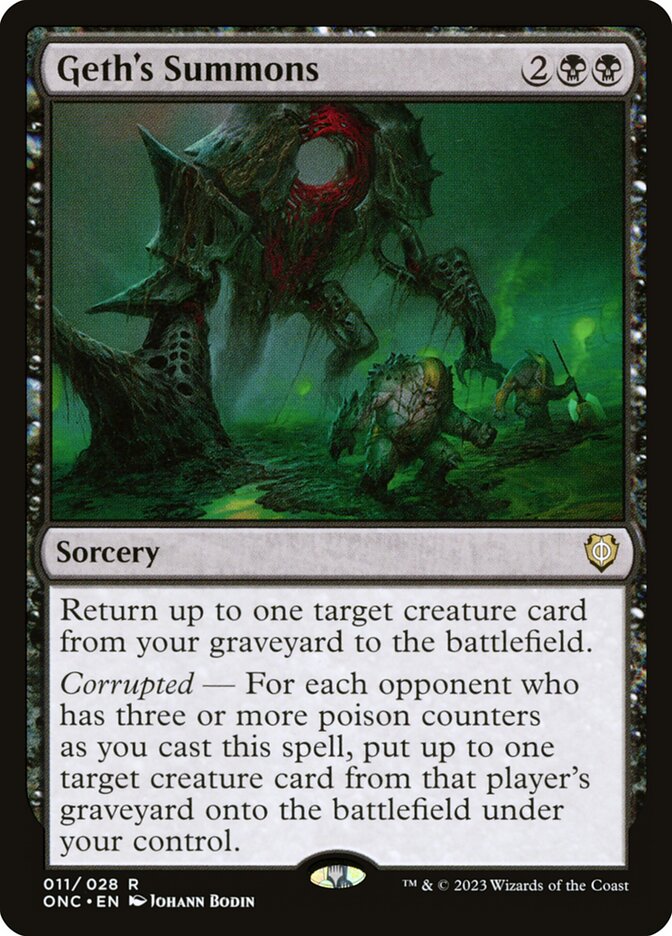 MTG Card Title: Geth's Summons ONC/11