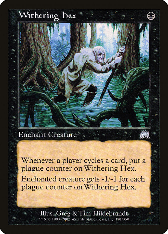 MTG Card Title: Withering Hex ONS/181
