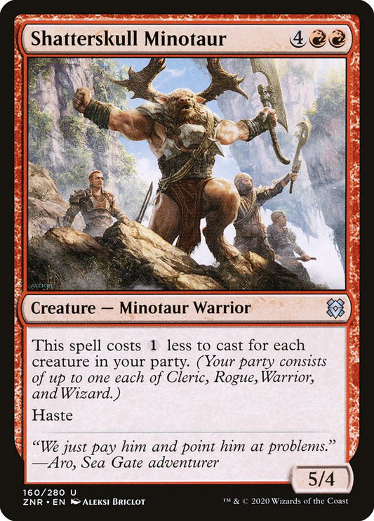 MTG Card Title: Shatterskull Minotaur ZNR/160